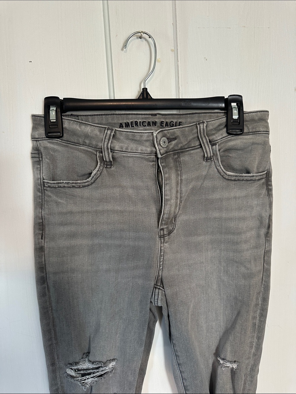 American Eagle grey hi rise Jeggings women’s size 8 - Picture 3 of 7